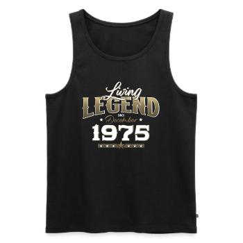50th Birthday Original December 1975 Volume 75 - Men's Premium Organic Tank Top - black - Front - Michal (187cm)