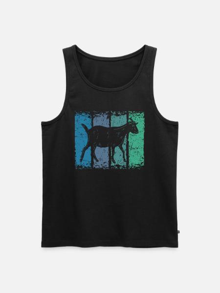 Ziege - Männer Premium Bio Tank Top - Schwarz
