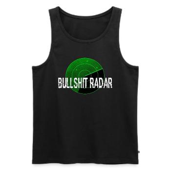 Bullshit Radar Lustige Sprüche Geschenk Idee - Männer Premium Bio Tank Top - Schwarz - Vorne - Michal (187cm)