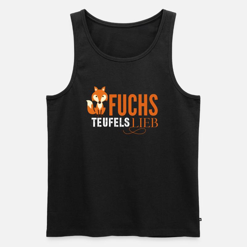 Fuchs Teufels Lieb - Männer Premium Bio Tank Top - Schwarz