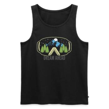 Dream Ahead - Männer Premium Bio Tank Top - Schwarz - Vorne - AI Model Male 178 light (178cm)