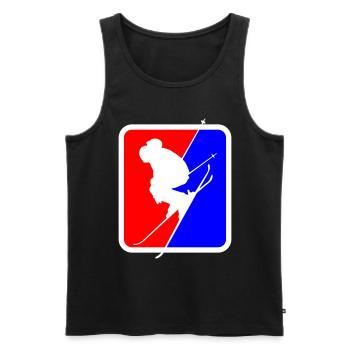 Ski Alpin Freeride Skiing | Farben änderbar - Männer Premium Bio Tank Top - Schwarz - Vorne - AI Model Male 178 light (178cm)