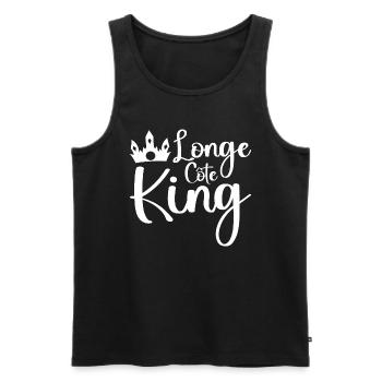 Humour Longe Côte Sportif Roi Du Longe-Côte - Débardeur bio Premium Homme - noir - Devant - AI Model Male 178 light (178cm)