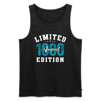 44th Birthday Original August 1980 Year 1980 - Men's Premium Organic Tank Top - black - Front - Michal (187cm)