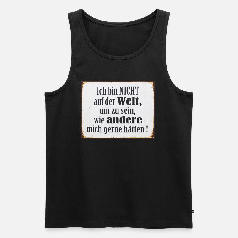 Selbstbewusstsein Spruch Geschenk - Männer Premium Bio Tank Top - Schwarz