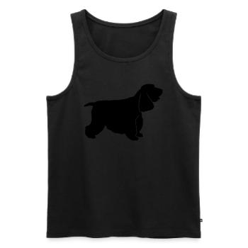Cocker Spaniel - Men's Premium Organic Tank Top - black - Front - AI Model Male 178 light (178cm)