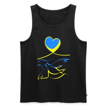 Ukraine - Men's Premium Organic Tank Top - black - Front - Michal (187cm)