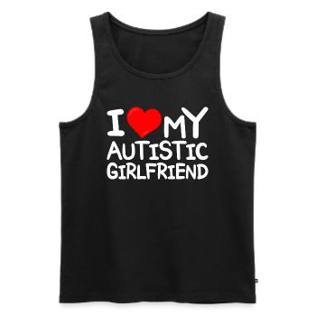 Ich liebe autistische Freundin Ich liebe autistische Freundin - Männer Premium Bio Tank Top - Schwarz - Vorne - AI Model Male 178 light (178cm)