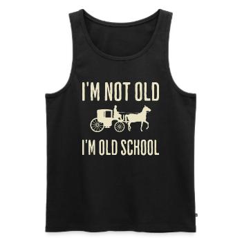 Ich bin nicht alt, ich bin klassischer Opa - Männer Premium Bio Tank Top - Schwarz - Vorne - Michal (187cm)