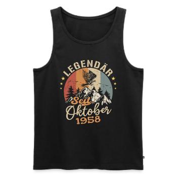 Legendär seit Oktober 1958 - 1958 - Männer Premium Bio Tank Top - Schwarz - Vorne - Michal (187cm)