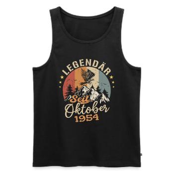 Legendär seit Oktober 1954 - 1954 - Männer Premium Bio Tank Top - Schwarz - Vorne - Michal (187cm)