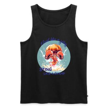Schweben wie ein Gelee, stechen wie ein Champion - Männer Premium Bio Tank Top - Schwarz - Vorne - AI Model Male 178 light (178cm)