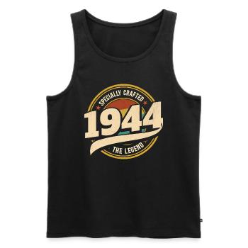 Année 1944 La Légende 80 Ans Anniversaire - Débardeur bio Premium Homme - noir - Devant - Michal (187cm)