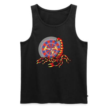 Dart Motif Scorpion Design Scorpion - Men's Premium Organic Tank Top - black - Front - Michal (187cm)