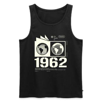 Jahrgang 1962 Retro Geburtstag Geschenk 1962 - Männer Premium Bio Tank Top - Schwarz - Vorne - Michal (187cm)