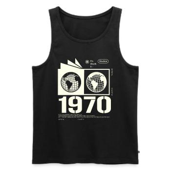 Jahrgang 1970 Retro Geburtstag Geschenk 1970 - Männer Premium Bio Tank Top - Schwarz - Vorne - AI Model Male 178 light (178cm)
