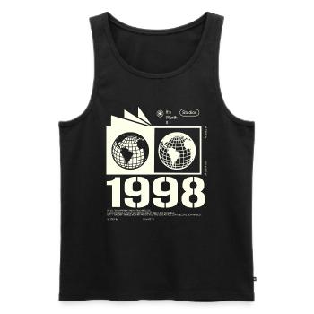 Jahrgang 1998 Retro Geburtstag Geschenk 1998 - Männer Premium Bio Tank Top - Schwarz - Vorne - AI Model Male 178 light (178cm)
