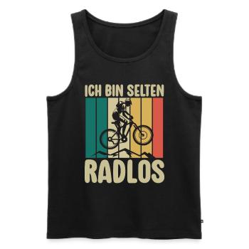 Rarement vélo sans roues vélo de montagne vélo de route vélo - Débardeur bio Premium Homme - noir - Devant - Michal (187cm)