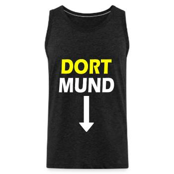 dortmund dort mund pfeil - Débardeur bio Premium Homme - charbon - Devant - Alexander (188cm)