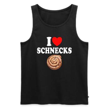 Pain Aux Raisins Schneck Pâtissier - Débardeur bio Premium Homme - noir - Devant - Michal (187cm)