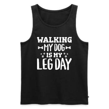 Witz Gym Zitat Lustiger Humor Hund - Männer Premium Bio Tank Top - Schwarz - Vorne - AI Model Male 178 light (178cm)