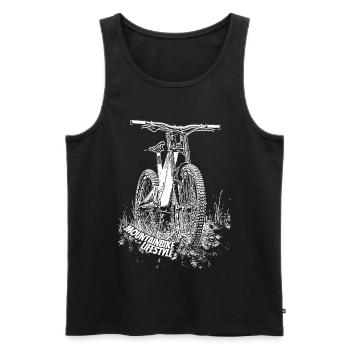Mountain Biker / MTB Downhill Fahrrad geschenk - Männer Premium Bio Tank Top - Schwarz - Vorne - AI Model Male 178 light (178cm)