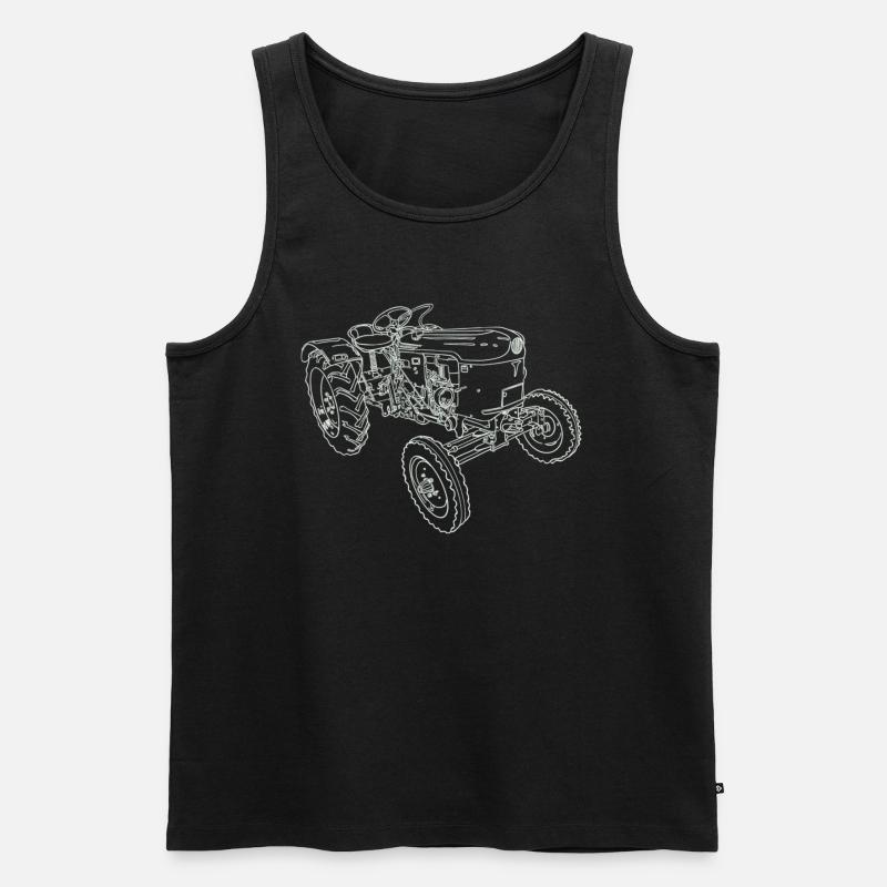 Oldtimer Traktor - Männer Premium Bio Tank Top - Schwarz