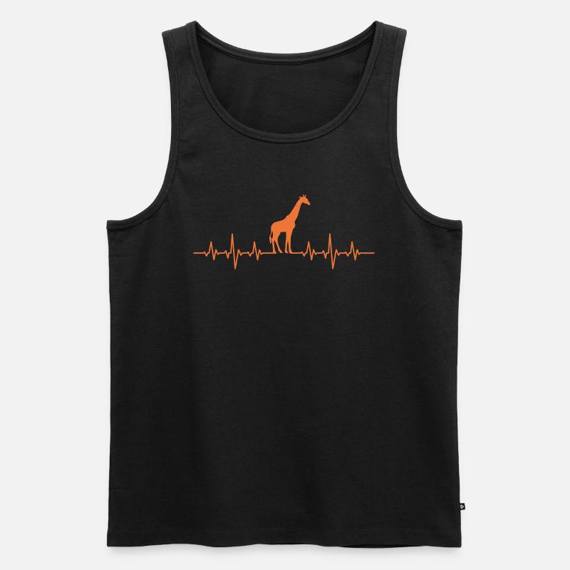 Giraffe - Männer Premium Bio Tank Top - Schwarz