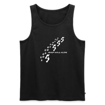 Never walk alone - Männer Premium Bio Tank Top - Schwarz - Vorne - AI Model Male 178 light (178cm)
