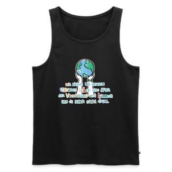 Tägliches Leben = Spur der Verwüstung Habeck-Zitat - Männer Premium Bio Tank Top - Schwarz - Vorne - Michal (187cm)