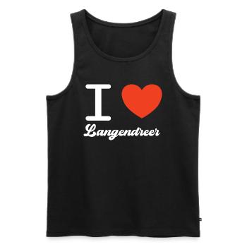 i love Bochum Langendreer - Männer Premium Bio Tank Top - Schwarz - Vorne - Michal (187cm)