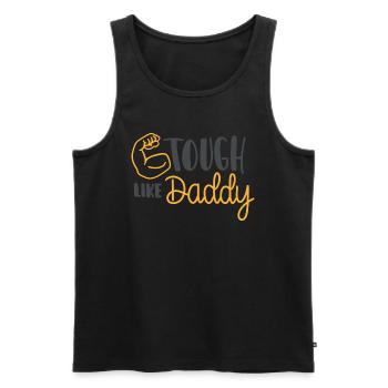 Hart wie Papa - Männer Premium Bio Tank Top - Schwarz - Vorne - Michal (187cm)
