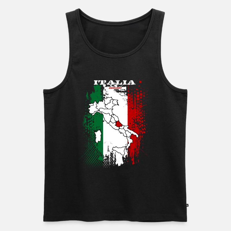 Abruzzo - Männer Premium Bio Tank Top - Schwarz