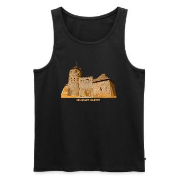 Neustadt Glewe Burg Mecklembourg-Poméranie-Occidentale - Débardeur bio Premium Homme - noir - Devant - Michal (187cm)