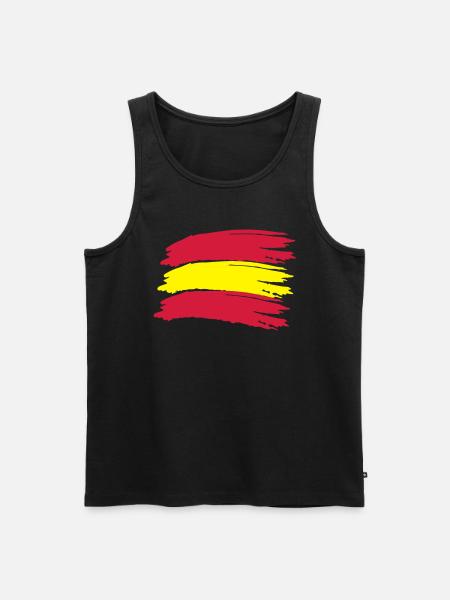 Flagge Spanien - Männer Premium Bio Tank Top - Schwarz