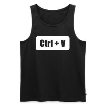Ctrl C Ctrl V Vater Sohn Eltern Kind Partnerlook - Männer Premium Bio Tank Top - Schwarz - Vorne - AI Model Male 178 light (178cm)