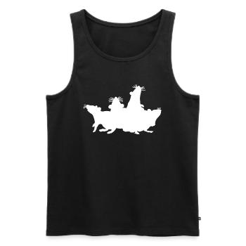 Ratpack Rats Motif - Men's Premium Organic Tank Top - black - Front - AI Model Male 178 light (178cm)