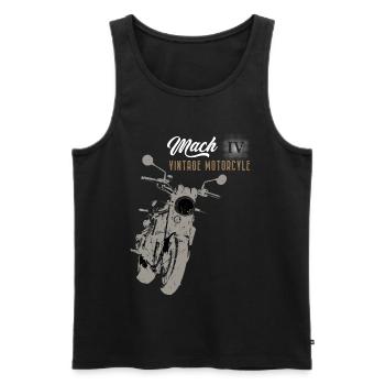 Vintage Motorcycle mach IV Moto - Débardeur bio Premium Homme - noir - Devant - Michal (187cm)