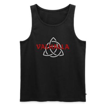 Valhalla - Männer Premium Bio Tank Top - Schwarz - Vorne - AI Model Male 178 light (178cm)