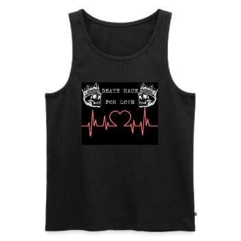 DEATH RACE FOR LOVE - Männer Premium Bio Tank Top - Schwarz - Vorne - Michal (187cm)