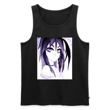 Japan Anime Drawing - Men's Premium Organic Tank Top - black - Front - Michal (187cm)
