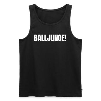 BALLJUNGE Fußball Ball junge - Männer Premium Bio Tank Top - Schwarz - Vorne - Michal (187cm)