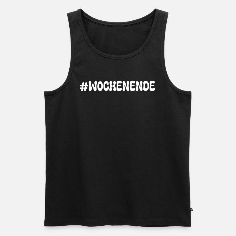 #wochenende - Männer Premium Bio Tank Top - Schwarz
