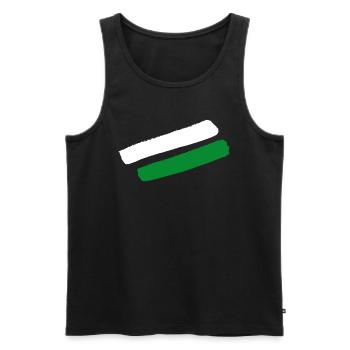Steiermark Style Streifen - Männer Premium Bio Tank Top - Schwarz - Vorne - Michal (187cm)