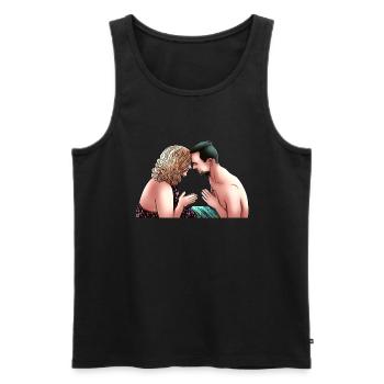 Tantric Couple - Männer Premium Bio Tank Top - Schwarz - Vorne - Michal (187cm)