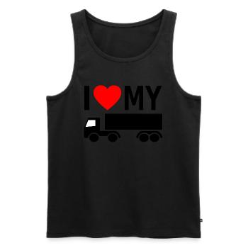 Truck Truck Truck Truck - Men's Premium Organic Tank Top - black - Front - Michal (187cm)