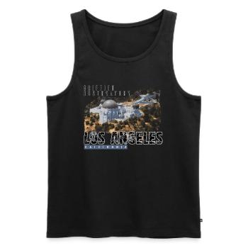Los Angeles - Männer Premium Bio Tank Top - Schwarz - Vorne - Michal (187cm)