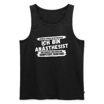 Anästhesist Anästhesistin Spruch Geschenk Beruf - Männer Premium Bio Tank Top - Schwarz - Vorne - AI Model Male 178 light (178cm)