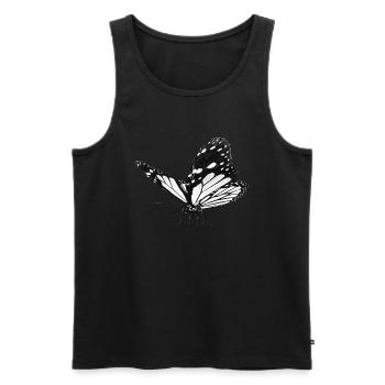 Schmetterling, Falter - Männer Premium Bio Tank Top - Schwarz - Vorne - Michal (187cm)