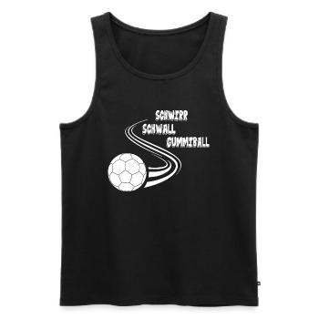 Schirr Schwall Gummiball - Männer Premium Bio Tank Top - Schwarz - Vorne - Michal (187cm)